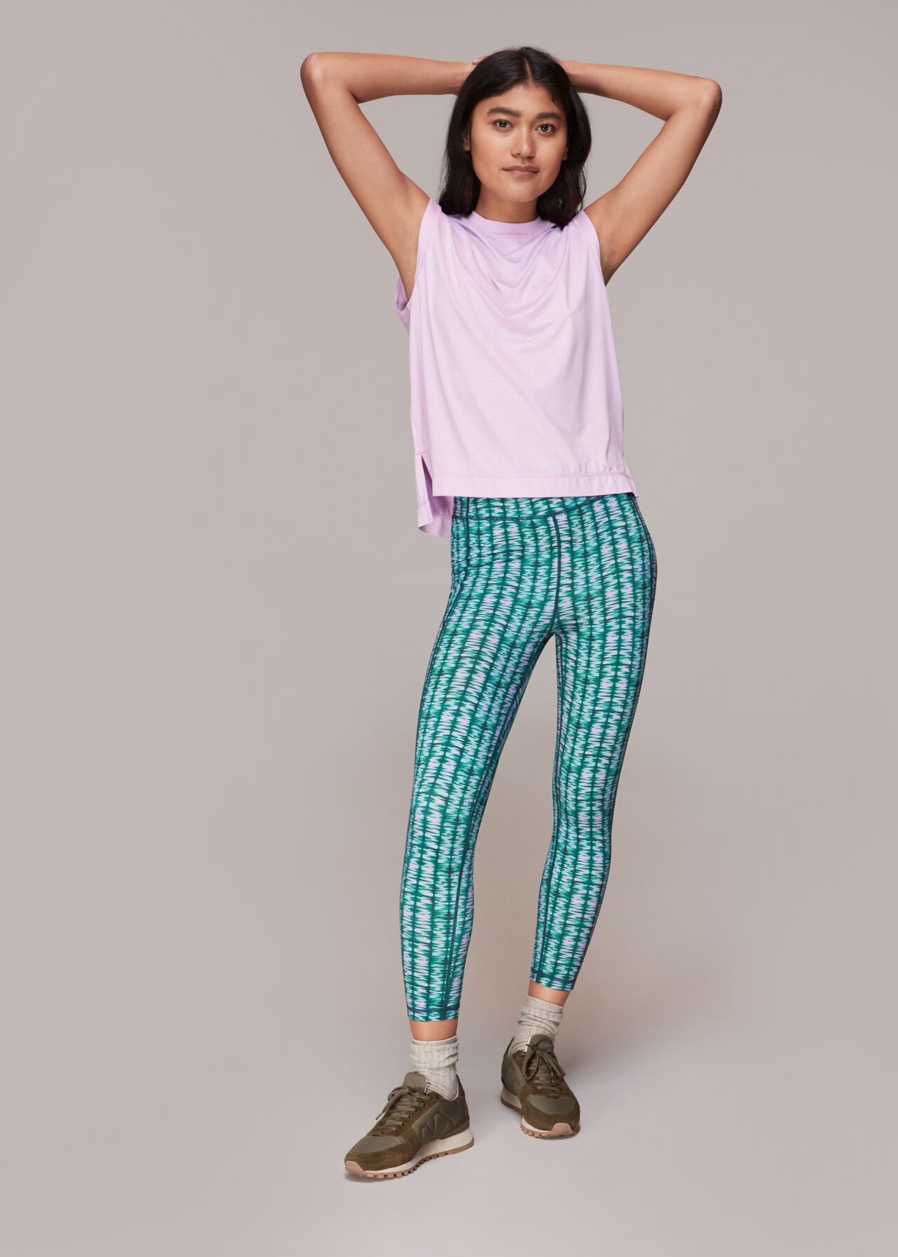 Abstract Wave Layered Legging